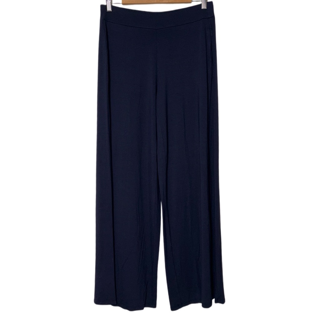 Eileen Fisher Navy Wide Leg Pants 95% viscose 5% Elastane. - Picture 16 of 16